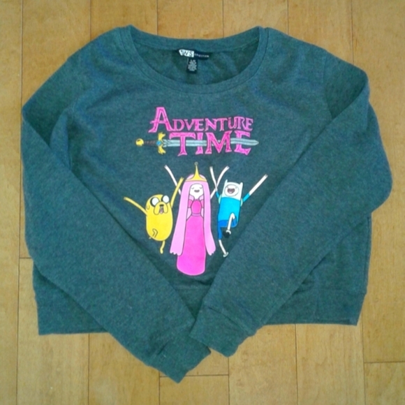 Adventure Time Sweater Womens L cropped Sweatshirt SWS Collection - Picture 3 of 5